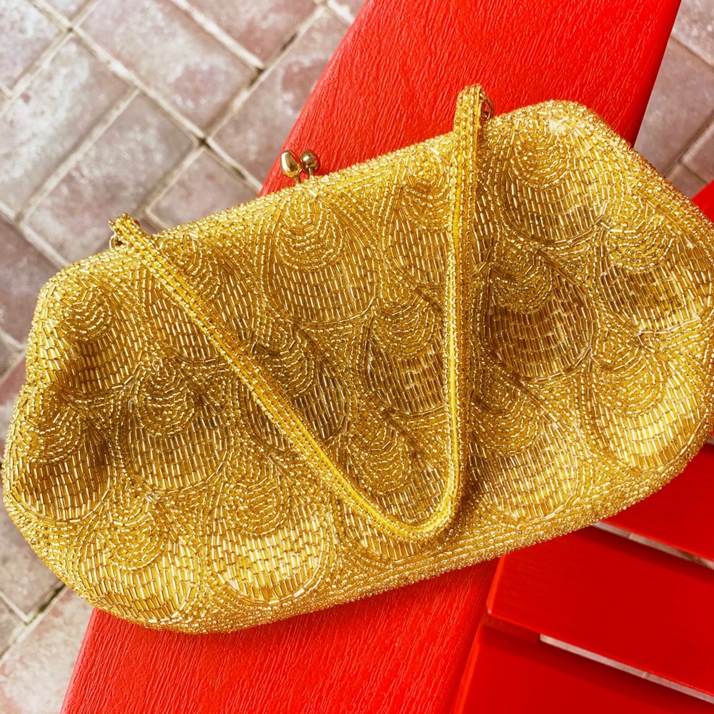 Mid-century 1950s beaded evening bag Japan